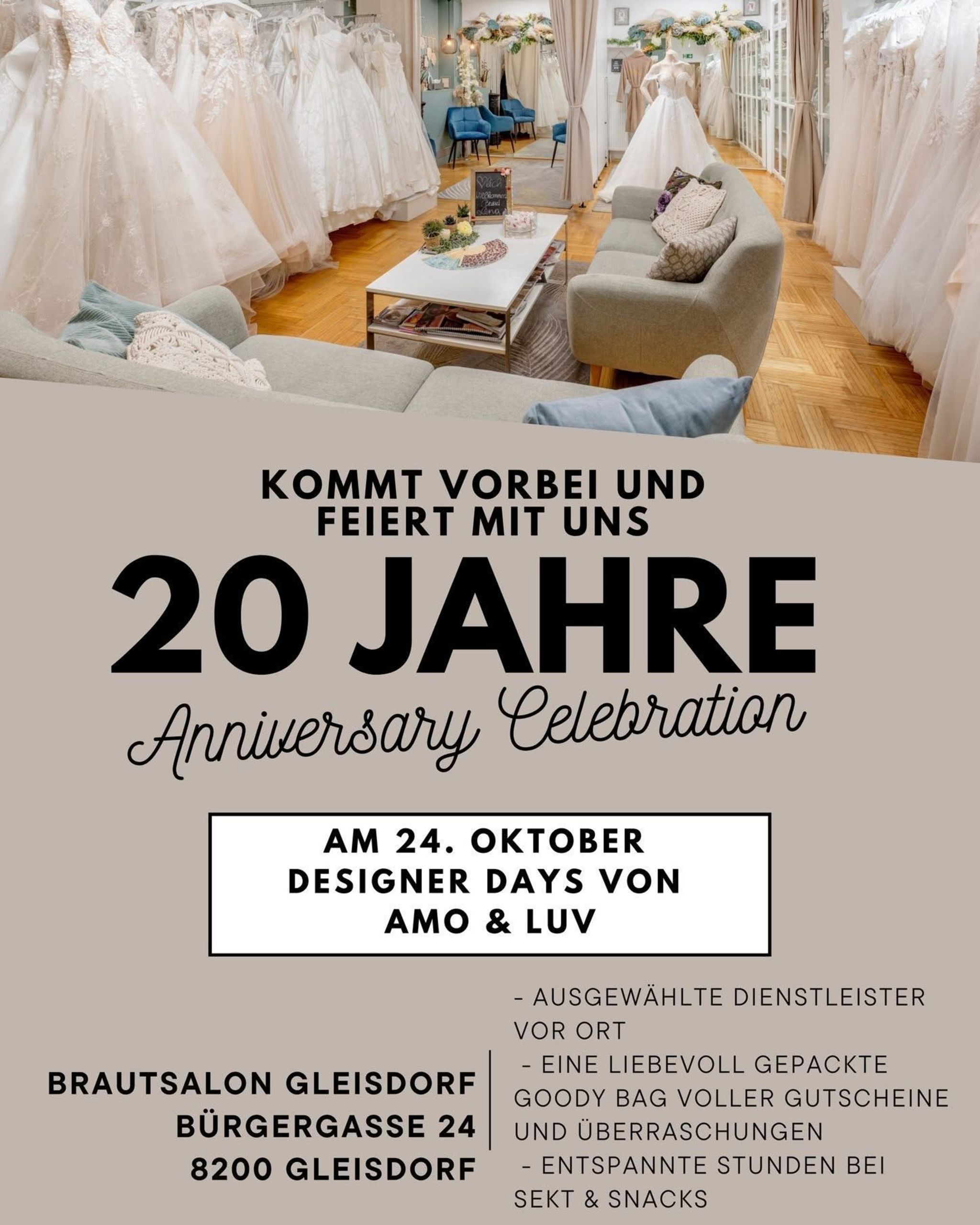 20 Jahre Brautsalon Gleisdorf 20 Jahre Brautsalon Gleisdorf